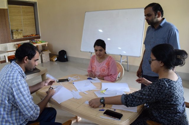 Measurement team preparing for their session.